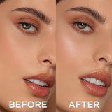 BEAMING GLOW ILLUMINATING POWDER BEFORE AFTER