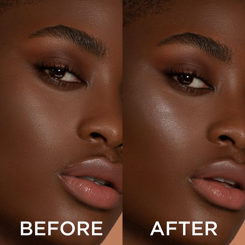 BEAMING GLOW ILLUMINATING POWDER BEFORE AFTER