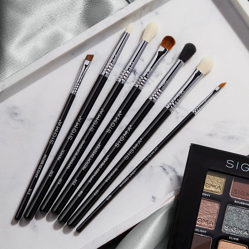E75 ANGLED BROW BRUSH WITH OTHER BRUSHES