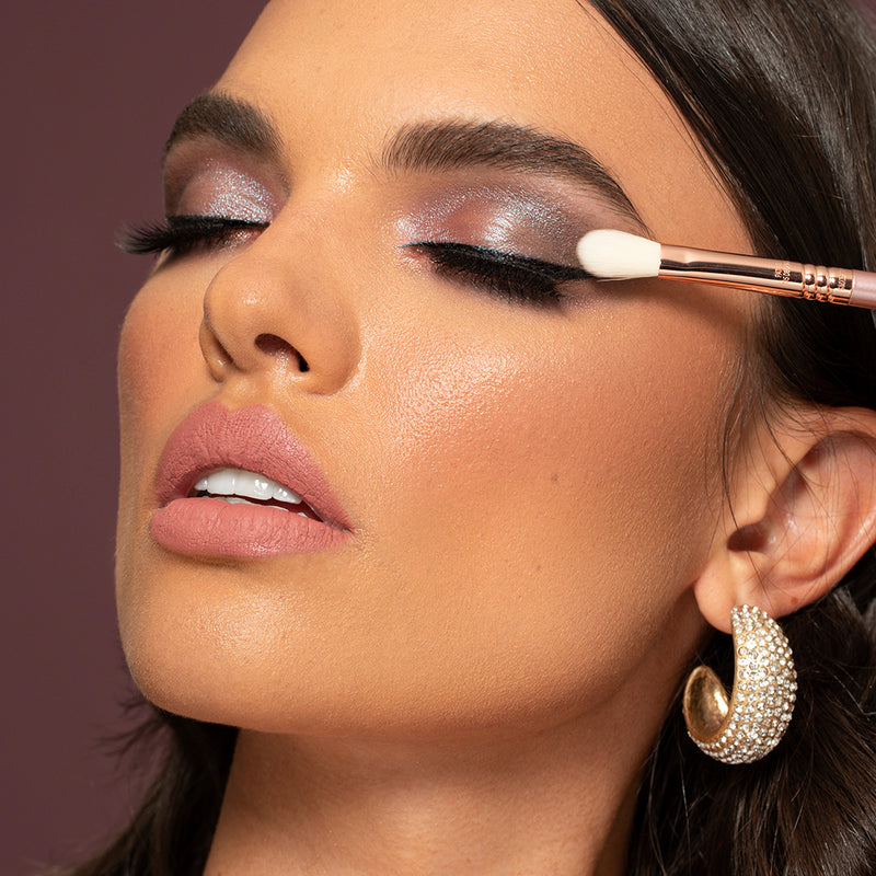 MODERN GLAM BRUSH SET MODEL IMAGE WITH E24 DIFFUSED BLEND